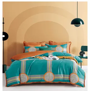 Sıcak satış 100% pamuk yatak seti özelleştirilmiş çarşaf seti lüks pamuk yatak çarşafı % 100% pamuk oeko-tex