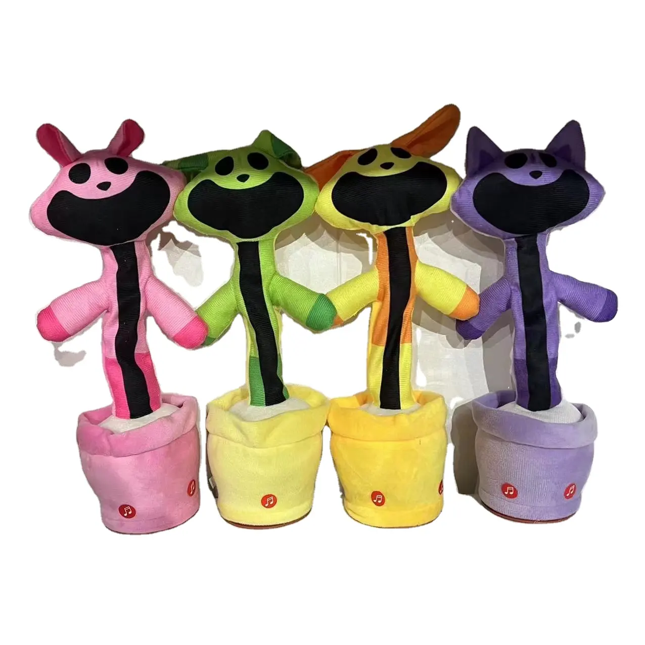 Yubon Hot Selling Horror Peluche Lachende Beestjes Dansen Speelgoed Pluche Dansen Cactus Spel Figuur Opgezette Kinderen Elektronisch Knuffel