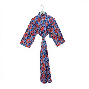 Bata de mujer con estampado animal, manga corta, cuello en V, informal, para verano, 100% algodón, tejido de punto suave y transpirable, de felpa, lavable a máquina. - Product Image 1