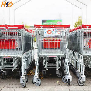 Fabricante precio barato cuatro ruedas carrito de compras de <span class=keywords><strong>metal</strong></span> para la venta - Product Image 5