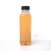 480Ml 16 Oz Franse Vierkante Lege Huisdier Plastic Drank Sap Fles Voor Sap Verpakking Met Witte Fraudebestendige Plastic Dop
