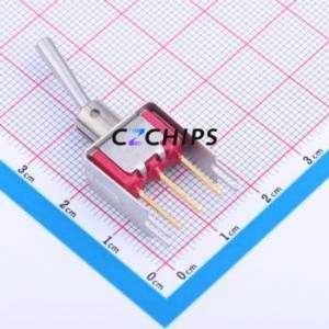 7101L2PD9V4GE Toggle Switch Through hole Component (THT) Switch Single Pole Double Throw 120V 28V Cylindrical Knob - Product Image 2