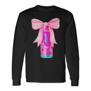 T-shirt promotionnel à manches longues Alani Nu Pink Energy Drink Lover Bow Coquette Trendy - Product Image 1