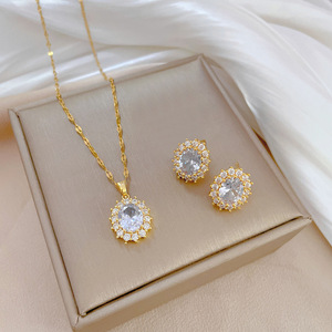 Collar de Cadena de Eslabones de Acero Inoxidable Chapado en Oro de 18K con Circonitas, Estilo Hip Hop, para Mujer, Aniversario, ¡Gran Oferta! - Product Image 5