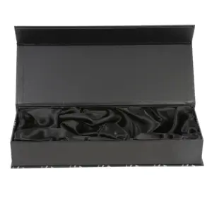 Caixa de papelão personalizada, caixa preta quadrada de extensão de cabelo, embalagem, venda imperdível
