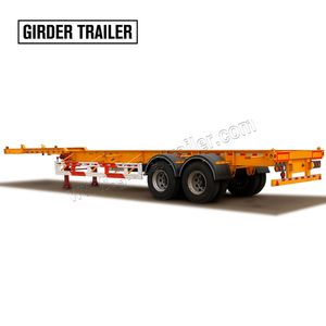 <span class=keywords><strong>Segunda</strong></span> <span class=keywords><strong>mano</strong></span>, 2 ejes, 40 pies, contenedor, cuello de cisne, chasis de semirremolque con capacidad de carga útil de 60 toneladas, construcción de acero - Product Image 2