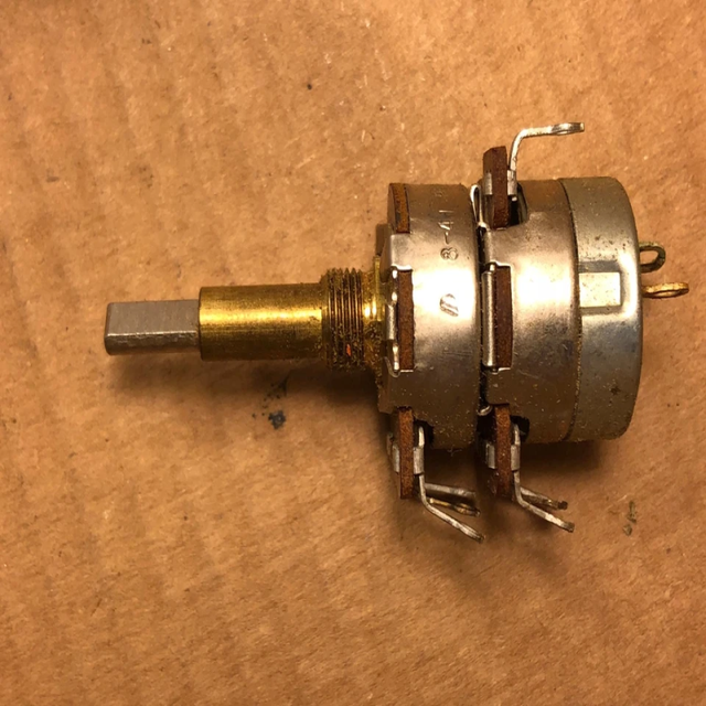 New Original Ready Stock NOS 1974 CTS Dual Concentric Potentiometer 50K + 100K ohm w/ Power Switch fr