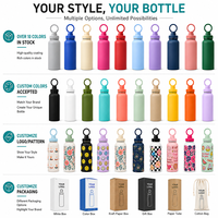 Porte-téléphone magnétique avec logo personnalisé, bouteille d'eau en acier inoxydable isolée, gourde isotherme, réutilisable pour la salle de sport, les sports, les voyages, le camping
