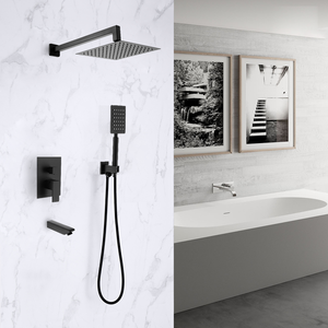Ensembles de douche de salle de bain exposés muraux de style moderne douche de pluie chromée avec <span class=keywords><strong>douchette</strong></span> en laiton pour toutes les saisons - Product Image 5