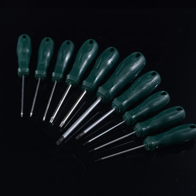YTH 10 Pcs T5/ T6/ T8/T9 /T10 /T15/T20/T25/T27/T30 Magnetic Security Torx Screwdriver Set