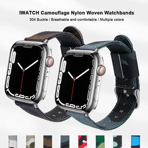 Cinturino in Nylon Mimetico per <span class=keywords><strong>Apple</strong></span> <span class=keywords><strong>Watch</strong></span> Serie 7 8 <span class=keywords><strong>SE</strong></span>, Compatibile con IWatch Ultra 49mm 45mm 41mm, Cinturino Sportivo Colorato - Product Image 2