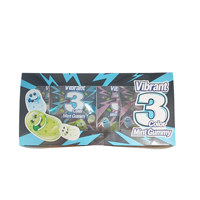Groothandel Halal 3 Kleuren Munt Gummy Candy Koele Munt Smaak Zachte Snoepjes Individueel Verpakt Gummy Snoepjes