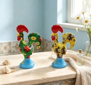 Figura de Resina del Gallo de Barcelos, Estatua de la <span class=keywords><strong>Suerte</strong></span> Galo de Barcelos Portugués, Recuerdo de Viaje de <span class=keywords><strong>Portugal</strong></span>, Decoración de Mesa - Product Image 6