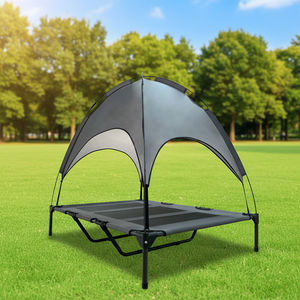 Cama para Perro Rectangular Moderna, Fresca y Cómoda, con Diseño Sólido, Color Rojo, Talla XL, con Malla Transpirable, Extraíble y Lavable, Caja de Viaje, para Todas las Estaciones - Product Image 1