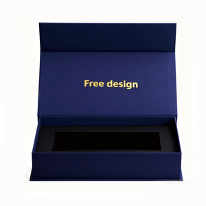Custom Personalized Waterproof Art Paper Packaging <b>Box</b> with Magnetic Closure Embossing Black Insert for Shoes & Clothing - Product Image 2