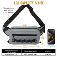 Sac banane de pêche en PVC double couche épaissi avec boucle à dégagement rapide et supports externes pour outils, idéal pour la pêche à la mouche, la pêche en rivière et les activités de loisirs