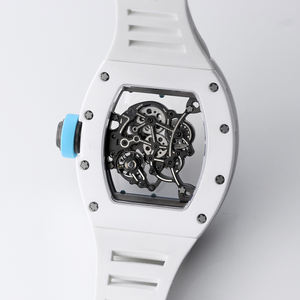 Montre en céramique blanche de qualité supérieure, mouvement intégré double barillet personnalisé, verre saphir double anti-reflet - Product Image 6