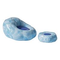 Canapé gonflable d'extérieur en PVC écologique, chaise longue de camping, pour festival de musique, pliable, portable, avec grand coussin de dossier