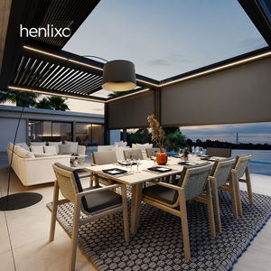 Kit de <span class=keywords><strong>pergola</strong></span> en aluminium facile à installer, toit à lames orientables, imperméable, <span class=keywords><strong>pour</strong></span> balcon extérieur, écologique, <span class=keywords><strong>pour</strong></span> patio, jardin, gazebo, protection solaire - Product Image 4
