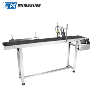 Impresora de inyección de tinta industrial térmica TIJ, utilizada para la impresión por lotes de códigos QR Fechas Máquina de codificación de código de barras con transportador - Product Image 6
