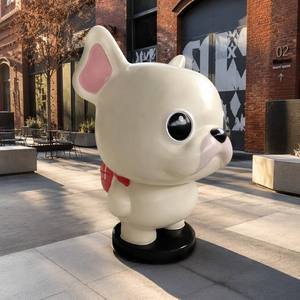 Estatua <span class=keywords><strong>de</strong></span> Perrito <span class=keywords><strong>de</strong></span> Dibujos Animados para Decoración <span class=keywords><strong>de</strong></span> Interiores, Galerías, Jardines y Exteriores, Escultura <span class=keywords><strong>de</strong></span> Bulldog Francés en Fibra <span class=keywords><strong>de</strong></span> Vidrio <span class=keywords><strong>de</strong></span> Alto Brillo - Product Image 1