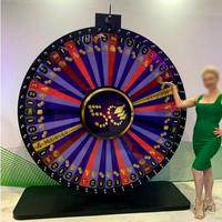 Accessoires d'activité électriques tirage au sort de loterie porte-bonheur interactif 360 degrés lumière LED Bingo Roulette Spinning Prize Wheel avec support