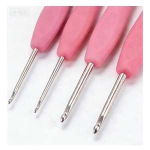 Crochet Hook <b>Set</b> <b>Square</b> Yarn Knitting Tools DIY Weaving Accessories Beginner Training Kit Simple Ergonomic Design Portable - Product Image 3