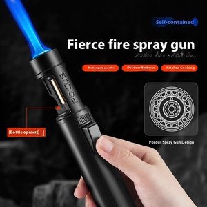 Chalumeau de soudage portable haute puissance à flamme bleue, rechargeable, coupe-vent, pour le camping - Product Image 2