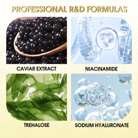 Sérum pour le visage et le corps à l'extrait de caviar et au thé vert, à l'aloe vera et au beurre de karité, sans paraben, anti-âge, anti-rides, hydratant