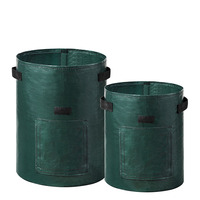 Sacs de plantation de pommes de terre en tissu non tissé vert foncé respirant biodégradable, design européen et américain, 1 à 10 gallons, pour jardin