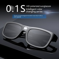 Cambio de color inteligente Lentes de moda Conducción TR90 Marco Lente de vidrio templado Gafas de sol fotocromáticas Chip de computadora Gafas de sol