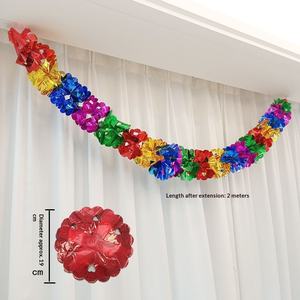 زينة معلقة للجنازات من البولي إيثيلين تيريفثالات الأبيض، متعددة الألوان بتصميم أوراق القيقب وقلب الخوخ وعباد الشمس - Product Image 4