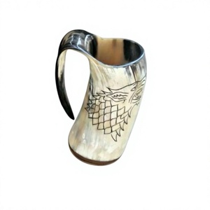 Tazas de Vino de Cuerno de Búfalo, Estilo Rústico Moderno, Impermeables, Forma Natural, Ligeras, Ecológicas, para Viajes y Campamentos - Product Image 5