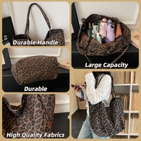 Sac fourre-tout portable tendance et imperméable à imprimé léopard, idéal pour le sport, les voyages, le travail, la plage, la gym et le shopping – Vente chaude