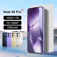Téléphones mobiles Note 50 Pro Deca Core LTE, écran HD 7,3 pouces, batterie longue durée, WiFi, GPS, Face ID, double SIM, double caméra, système Android