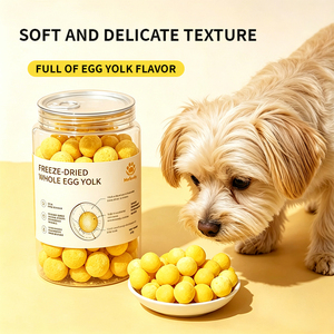 OEM ODM Wholesale Freeze Dried Egg Yolk Pet Snacks Rich Lecithin Improve Skin Coat Shiny for <strong>Dogs</strong> and Cats - Product Image 1