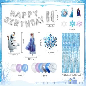 Articoli per Feste a Tema <span class=keywords><strong>Frozen</strong></span>, Decorazioni per Feste di Compleanno, Articoli per Feste Invernali da Principessa, Palloncini in Foil di <span class=keywords><strong>Elsa</strong></span> e Olaf - Product Image 2