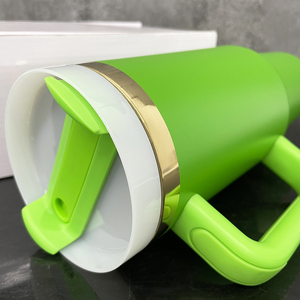 USA RTS 40oz custom verde opaco polvere tumbler specchio oro sotto placcato acqua bottiglia natale festa sottovuoto tazza di caffè per stampa laser - Product Image 6