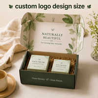 Boîte d'expédition en carton ondulé écologique et biodégradable, style cosmétique, impression recto-verso, pour crème pour le visage, crème pour les yeux, blush