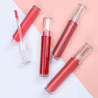 Boîtes de gloss à lèvres liquide minéral végétal imperméable longue tenue à marque privée, logo personnalisé, double embout, végétalien, couleurs variées