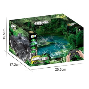 Chó sói và tê giác xe tải Quái Vật chế độ kép 2.4G Điều khiển vô tuyến với một cú nhấp chuột phun ra khỏi đường RC xe đồ chơi với ABS cơ thể cho trẻ em - Product Image 6