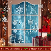 18 teile/satz Weihnachts baum Dekoration Kristall Ornamente Hängen Acryl Schneeflocke Eiszapfen Kristall Schneeflocke Ornamente