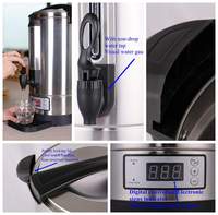 Bouilloire électrique en acier inoxydable pour thé et café, thermostat, filtre à lait, contrôle numérique de la température, chauffe-eau 6L-23L