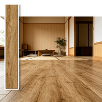 Hotel Wasserfester Warmer Brauner Natürlicher Eichenholz-Muster Vinyl-Fliesen Klicksystem Vinyl SPC Bodenbelag mit Schalldämmung IXPE