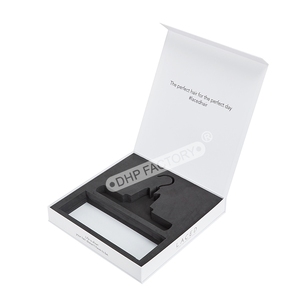 White Book Style Rigid Box Custom Cardboard Packaging with Magnetic Closure and Insert for Cosmetics Gifts and Small Accessories - Product Image 1