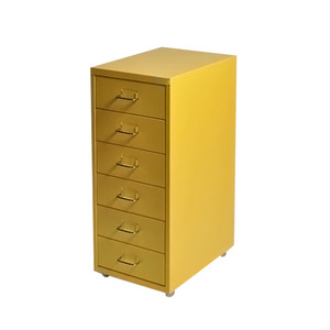 Meuble de rangement mobile vertical en métal coloré style ferme avec 5+ tiroirs pour l'école - Product Image 6