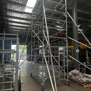 Échelle mobile portative de plate-forme de travail d'échafaudage de <span class=keywords><strong>tour</strong></span> d'échafaudage de roulement pour l'entretien - Product Image 6