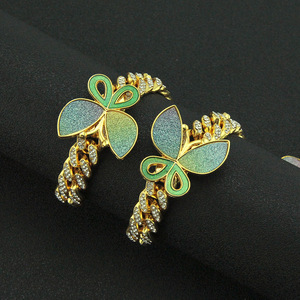Pulseras de Mariposa de Aleación con Diseño Simple y Personalizable, Estilo Hiphop, Joyería de Moda, Cadena Cubana, Venta Caliente 2026 - Product Image 1