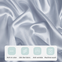 Housse de coussin unie en satin extensible antistatique brillante pour l'expédition mondiale de textiles de maison