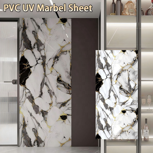 High Quality UV Marble <strong>PVC</strong> <strong>Plastic</strong> <strong>Sheet</strong> Wall Panel Indoor Decor Waterproof Lightweight Easy to Clean Interior Wall Design - Product Image 1